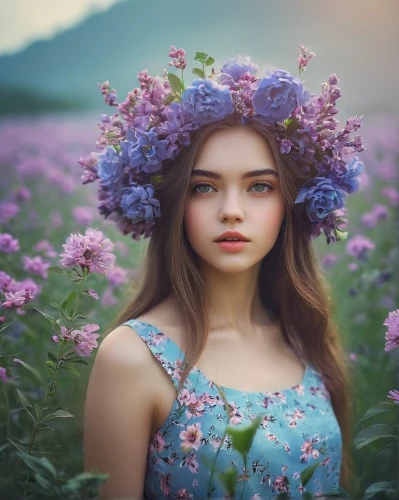 girl in flowers,beautiful girl with flowers,flower background,floral background,girl in a wreath,flower fairy,mystical portrait of a girl,splendor of flowers,girl picking flowers,flower crown,field of flowers,wreath of flowers,wild flowers,flower hat,wild flower,lilac flowers,lilac flower,girl in the garden,faery,vintage flowers,Photography,Documentary Photography,Documentary Photography 16