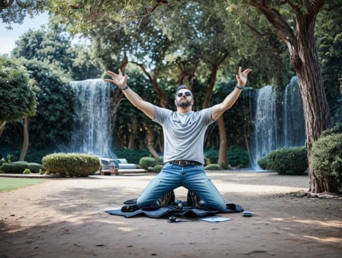 half lotus tree pose,chapultepec,yoga guy,david garrett,statue jesus,fountain of neptune,surya namaste,yoga day,warrior pose,garden of the fountain,marrakech,meditating,maximilian fountain,in the park,yoga pose,meditate,morocco,greek god,levitation,fountains