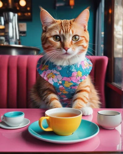 tea party cat,cat drinking tea,cat coffee,cat's cafe,cup and saucer,teacup,espresso,pink cat,macchiato,chinese teacup,vintage cat,café au lait,tea time,retro diner,tea zen,a cup of tea,saucer,cute coffee,a cup of coffee,neon coffee,Photography,General,Natural