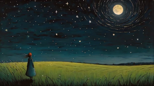 starry night,starry sky,cosmos field,falling star,the night sky,the moon and the stars,dandelion field,night stars,astronomer,starfield,night scene,falling stars,fireflies,stars and moon,astronomy,night sky,star winds,the stars,moonlit night,stargazing,Art,Artistic Painting,Artistic Painting 49