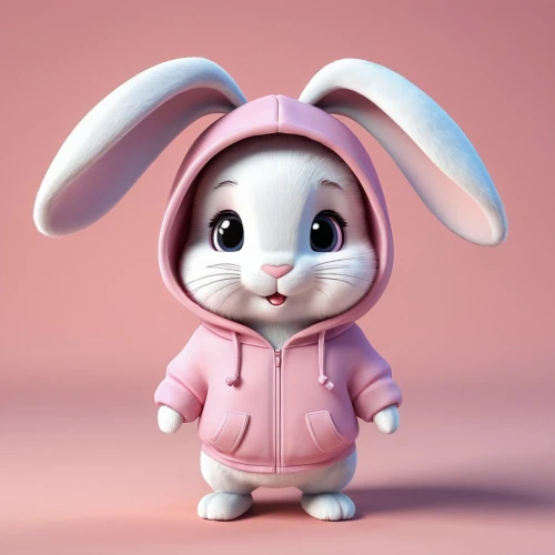 cute cartoon character,bunny,little bunny,hoodie,little rabbit,rabbit,no ear bunny,deco bunny,white bunny,3d model,easter bunny,european rabbit,cute cartoon image,dribbble,baby bunny,easter theme,cottontail,thumper,domestic rabbit,wood rabbit,Unique,3D,3D Character