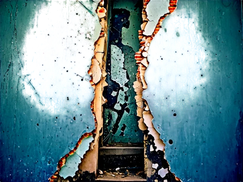 rusty door,creepy doorway,metallic door,steel door,iron door,old door,doorway,home door,door,shower door,church door,door mirror,the door,broken windows,broken glass,corroded,smashed glass,decay,broken pane,open door,Illustration,Retro,Retro 13