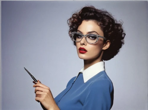 retro women,retro woman,stewardess,telephone operator,spectacles,reading glasses,vintage woman,silver framed glasses,cigarette girl,spy-glass,retro girl,vintage women,pin-up model,eyewear,vintage makeup,audrey,50's style,bouffant,vintage fashion,eye glass accessory,Photography,Fashion Photography,Fashion Photography 20