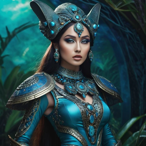 blue enchantress,cleopatra,fantasy woman,the enchantress,fantasy portrait,fantasy art,artemisia,fantasy picture,warrior woman,3d fantasy,female warrior,dark elf,aladha,fantasy warrior,sorceress,violet head elf,priestess,pocahontas,cosplay image,ancient costume,Photography,Artistic Photography,Artistic Photography 12