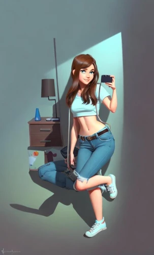 digital painting,girl at the computer,delete exercise,world digital painting,camera illustration,girl sitting,study,girl studying,muscle woman,a girl with a camera,camera drawing,girl drawing,vector girl,girl in t-shirt,exercise machine,digital art,digital drawing,studies,self portrait,girl with cereal bowl,Common,Common,Cartoon