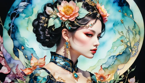 chinese art,oriental painting,oriental princess,amano,japanese art,oriental girl,taiwanese opera,peking opera,geisha girl,oriental,geisha,inner mongolian beauty,hand painting,body painting,glass painting,bodypainting,fantasy art,fantasy portrait,mulan,chinese style