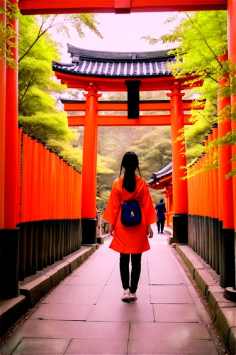 fushimi inari shrine,fushimi inari-taisha shrine,japanese culture,kyoto,shinto shrine gates,torii tunnel,japanese background,beautiful japan,japanese woman,shinto shrine,torii,japanese shrine,senbon torii,japan garden,shinto,japanese style,japan landscape,tokyo ¡¡,japanese architecture,victory gate,Illustration,Japanese style,Japanese Style 10