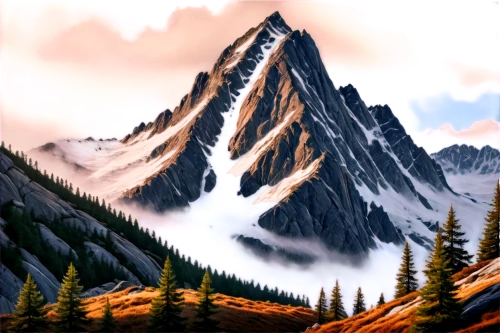 mountain scene,autumn mountains,mountain landscape,mountainous landscape,salt meadow landscape,mountains,landscape background,mountain range,mountain slope,mountain,mountain ranges,high mountains,cascade mountain,mountainside,snowy peaks,mountainous landforms,mountain mountains,mount scenery,snowy mountains,moutains,Conceptual Art,Sci-Fi,Sci-Fi 01