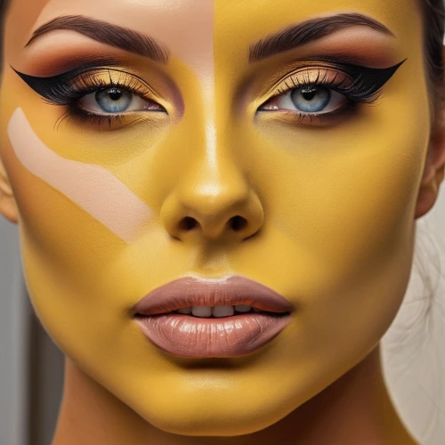 golden mask,yellow skin,gold mask,beauty face skin,golden yellow,retouching,gold paint stroke,yellow-gold,gold paint strokes,retouch,beauty mask,gold lacquer,woman's face,skin texture,woman face,yellow color,gold yellow rose,yellow orange,contour,airbrushed