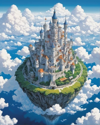 fairy tale castle,3d fantasy,fantasy world,castel,fantasy city,fairytale castle,knight's castle,fantasy landscape,fairy chimney,hot-air-balloon-valley-sky,castle,fantasy picture,castle of the corvin,fairy world,floating island,water castle,castles,flying island,dream world,disney castle,Illustration,Japanese style,Japanese Style 05
