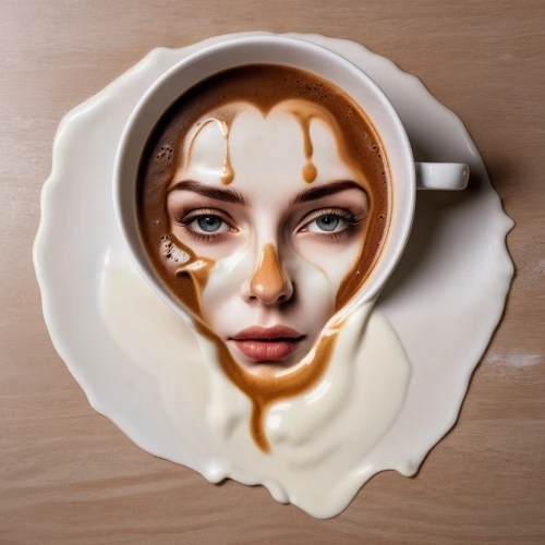 coffee art,woman drinking coffee,latte art,café au lait,spilt coffee,coffee with milk,coffee stains,cup of coffee,coffee foam,a cup of coffee,espresso,tea art,macchiato,coffee can,caffeine,coffee cup,cappuccino,coffee mug,cups of coffee,hot drink,Photography,General,Realistic