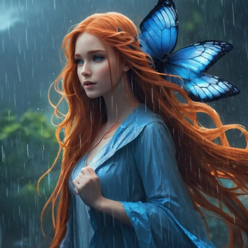 faery,faerie,vanessa (butterfly),orange butterfly,fairy queen,blue butterflies,fairy tale character,fantasy art,fantasy picture,fairy,fae,little girl fairy,julia butterfly,fantasy portrait,butterflies,mystical portrait of a girl,blue butterfly,ulysses butterfly,isolated butterfly,flutter,Conceptual Art,Fantasy,Fantasy 02