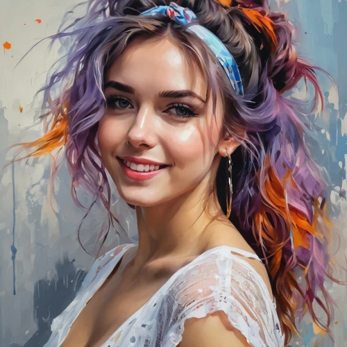 girl portrait,boho art,fantasy portrait,oil painting,young woman,romantic portrait,girl in a wreath,art painting,oil painting on canvas,italian painter,portrait of a girl,woman portrait,bylina,artist portrait,painting technique,fantasy art,mystical portrait of a girl,world digital painting,a girl's smile,painting,Photography,General,Realistic