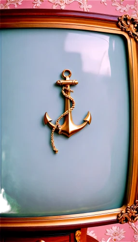 anchors,anchor,anchored,rear-view mirror,jolly roger,vintage car hood ornament,sailor,two-handled sauceboat,tv,television,hdtv,golden frame,rearview mirror,gold frame,lcd tv,porthole,nautical star,copper frame,retro television,television program,Conceptual Art,Fantasy,Fantasy 24