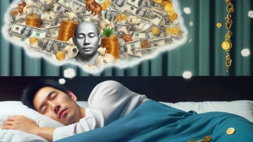 money rain,zzz,dollar rain,mattress,korean won,wealth,feng shui,billionaire,sleeping beauty,dreaming,bad dream,dollars,yogananda,dali,jangdokdae,the sleeping rose,mahjong,symbolism,usd,dai pai dong