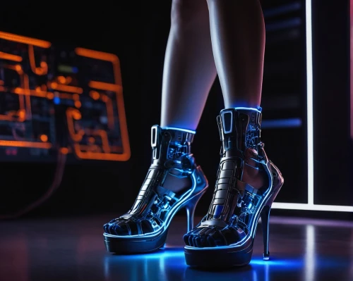 women's boots,ankle boots,high heel shoes,cyberpunk,heeled shoes,stack-heel shoe,walking boots,dancing shoes,futuristic,high-heels,high heel,biomechanical,high heeled shoe,boots,stiletto-heeled shoe,neon light,high heels,steel-toed boots,pumps,neon lights,Conceptual Art,Daily,Daily 02