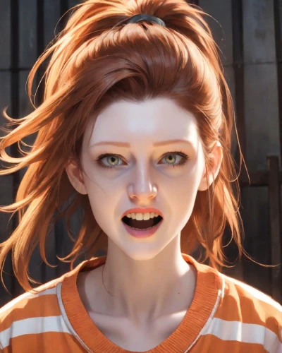 natural cosmetic,realdoll,ginger rodgers,clementine,cinnamon girl,fallout4,gingerman,doll's facial features,the girl's face,lis,orange,maci,rockabella,nami,daphne,cosmetic,redhead doll,pompadour,nora,tracer,Digital Art,Anime