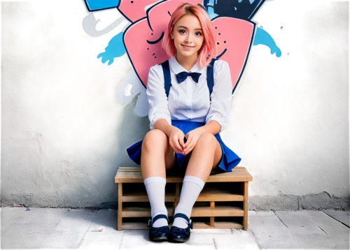 schoolgirl,gangneoung,mt seolark,school uniform,edit icon,kawaii girl,girl sitting,girl-in-pop-art,lotte,alice,shoes icon,cute cartoon character,anime japanese clothing,heart background,girl with speech bubble,melody,girl elephant,pink shoes,blue shoes,primary school student,Conceptual Art,Graffiti Art,Graffiti Art 07