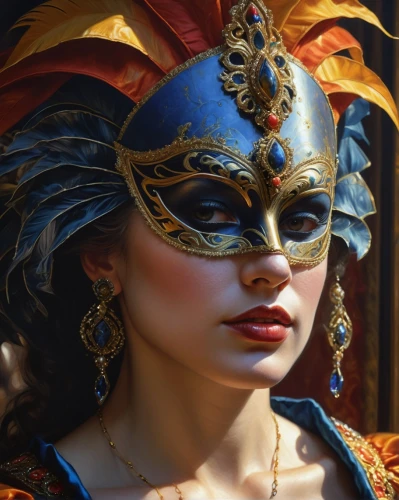 venetian mask,the carnival of venice,masquerade,golden mask,gold mask,headdress,cleopatra,fantasy portrait,ancient egyptian girl,asian costume,masque,oriental princess,headpiece,ancient costume,venetian,adornments,athena,fantasy art,thracian,balinese,Illustration,Realistic Fantasy,Realistic Fantasy 03