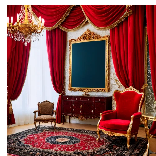napoleon iii style,ornate room,royal interior,rococo,four poster,great room,danish room,theater curtain,theatrical property,the throne,four-poster,blue room,interior decoration,ottoman,theater curtains,interior decor,theatre curtains,curtain,neoclassical,baroque,Art,Classical Oil Painting,Classical Oil Painting 11