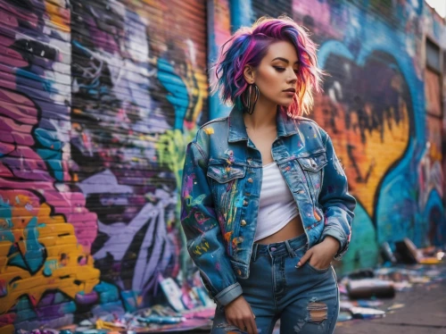 denim jacket,jean jacket,denim background,colorful background,grunge,denim,punk,colorful,jeans background,denims,bolero jacket,tie dye,graffiti,blue hair,girl in overalls,colorful city,colorful floral,colorful life,colourful,mohawk,Illustration,Realistic Fantasy,Realistic Fantasy 41