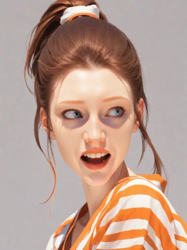 emogi,cgi,rockabella,render,orange,doll's facial features,orangina,ken,the girl's face,b3d,clementine,porcelaine,realdoll,character animation,natural cosmetic,cosmetic,guk,twitch icon,3d rendered,ms,Digital Art,Anime