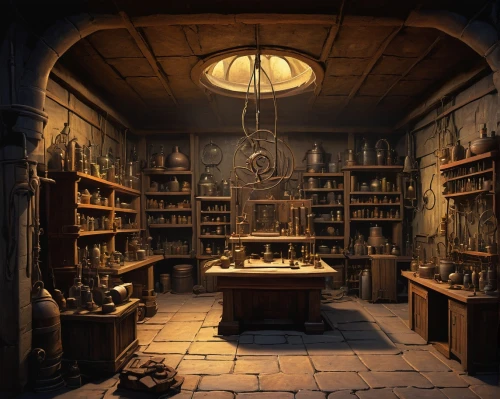 apothecary,potions,candlemaker,alchemy,dark cabinetry,chemical laboratory,cabinetry,laboratory,watchmaker,pharmacy,victorian kitchen,pantry,consulting room,clockmaker,scientific instrument,study room,potter's wheel,antiquariat,tinsmith,cabinets,Conceptual Art,Fantasy,Fantasy 04