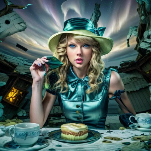 alice in wonderland,hatter,tea party,tea sandwich,wonderland,tea party collection,photo manipulation,alice,photoshop manipulation,teacups,tea,tea time,teacup,queen of puddings,tayberry,digital compositing,lucky tea,pouring tea,high tea,sugar pie