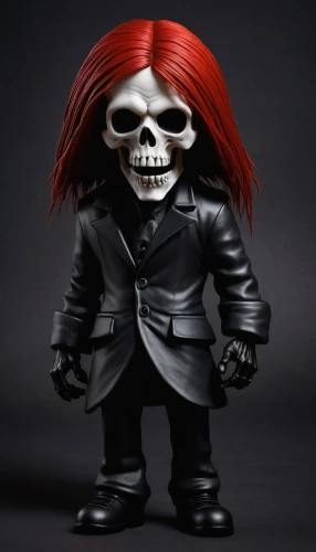 redhead doll,pirate,3d figure,red-haired,scull,jolly roger,skull bones,skull allover,russian doll,vax figure,scandia gnome,collectible doll,metal figure,actionfigure,game figure,skull and crossbones,wind-up toy,doll figure,red head,whitby goth weekend,Illustration,Abstract Fantasy,Abstract Fantasy 22