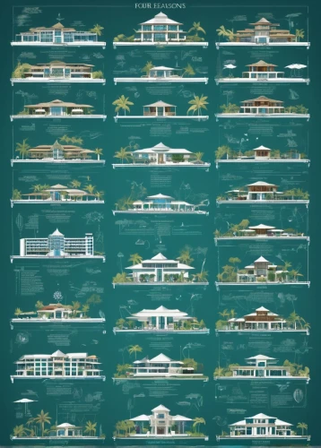 houses clipart,serial houses,vintage wallpaper,over water bungalows,travel poster,north american fraternity and sorority housing,vector infographic,houses,retro pattern,suburban,city cities,cities,mid century modern,bungalow,cross sections,homes,houseboat,apartments,boats,metropolises,Unique,Design,Infographics