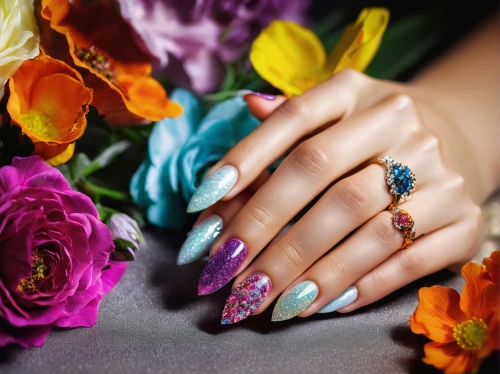 colorful floral,nail design,artificial nails,nail art,colorful ring,butterfly floral,floral japanese,floral heart,vintage floral,hand painting,gemstones,hand-painted,jeweled,floral background,floral pattern,jewelry florets,retro flowers,bright flowers,manicure,colored stones,Art,Artistic Painting,Artistic Painting 37