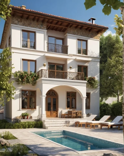 bendemeer estates,holiday villa,villa,luxury property,beautiful home,luxury home,private house,exterior decoration,mansion,pool house,spanish tile,3d rendering,large home,luxury real estate,provencal life,family home,garden elevation,country estate,render,villas