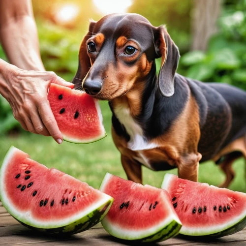 watermelon background,watermelon wallpaper,watermelon pattern,watermelon,watermelon painting,watermelon slice,pet vitamins & supplements,watermelons,cut watermelon,summer foods,gummy watermelon,sliced watermelon,dog-photography,dog photography,summer fruit,dog puppy while it is eating,watermelon umbrella,purebred dog,dachshund,miniature pinscher,Photography,General,Realistic