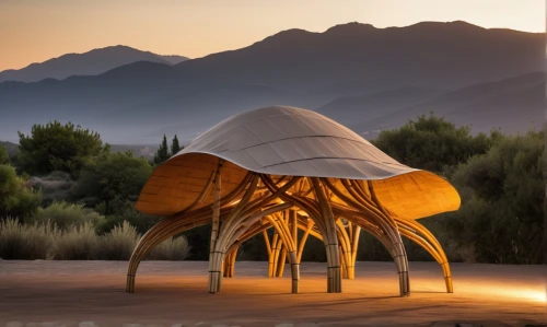 pop up gazebo,insect house,burning man,outdoor structure,great dunes national park,outdoor table,roof tent,sculpture park,spitzkoppe,cuborubik,outdoor furniture,parasols,camping chair,folding table,street furniture,steel sculpture,corten steel,amphora,cube stilt houses,chair and umbrella,Photography,General,Realistic