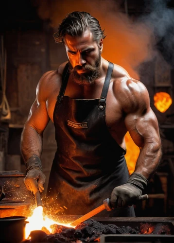 blacksmith,iron-pour,steelworker,tinsmith,iron pour,wood shaper,metalsmith,dwarf cookin,metalworking,craftsman,forge,muscular build,cast iron,bench grinder,iron plates,woodworker,metallurgy,foundry,smelting,ironworker,Conceptual Art,Daily,Daily 19