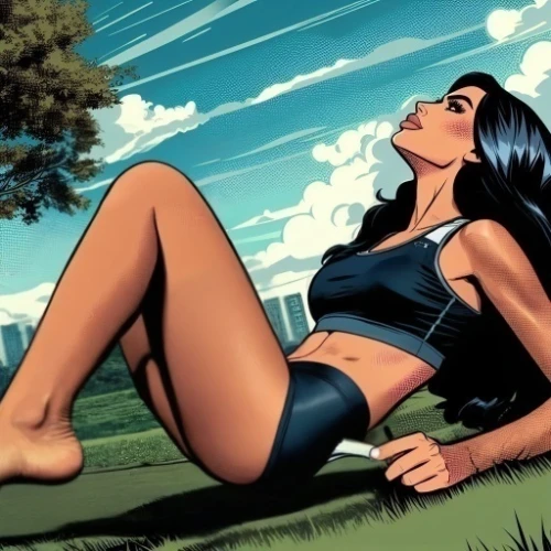 girl lying on the grass,sun-bathing,woman laying down,to sunbathe,background ivy,sun tanning,sunbathe,super heroine,sunbathing,lying down,muscle woman,sexy woman,retro woman,lazing around,mary jane,woman sitting,fantasy woman,relaxed young girl,victoria smoking,super woman