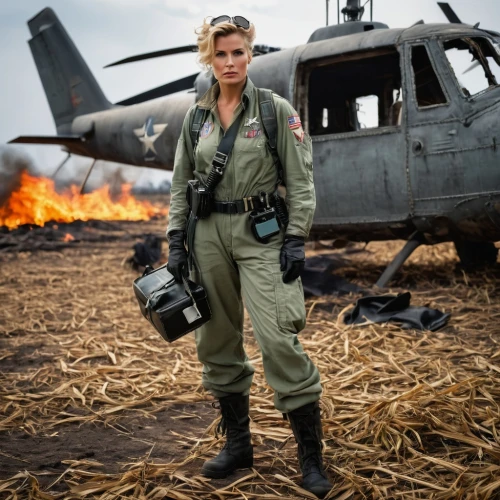woman fire fighter,helicopter pilot,fighter pilot,war correspondent,captain marvel,drone operator,lost in war,female hollywood actress,coveralls,mad max,marine expeditionary unit,strong military,female doctor,blackhawk,combat medic,theater of war,children of war,jumpsuit,fury,airman,Photography,General,Fantasy