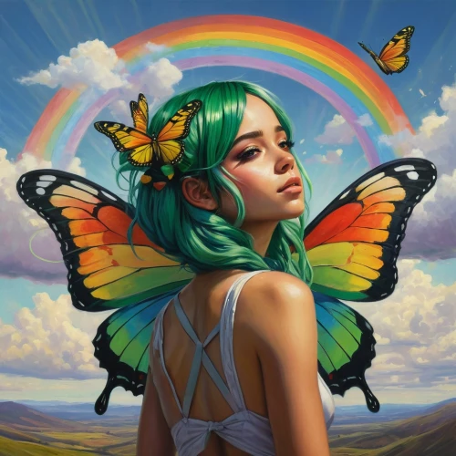 rainbow butterflies,cupido (butterfly),vanessa (butterfly),aurora butterfly,butterfly background,butterflies,butterfly effect,julia butterfly,flutter,hesperia (butterfly),butterfly,butterfly green,butterflay,gatekeeper (butterfly),sky butterfly,faerie,lepidopterist,pollinate,isolated butterfly,c butterfly,Conceptual Art,Fantasy,Fantasy 15
