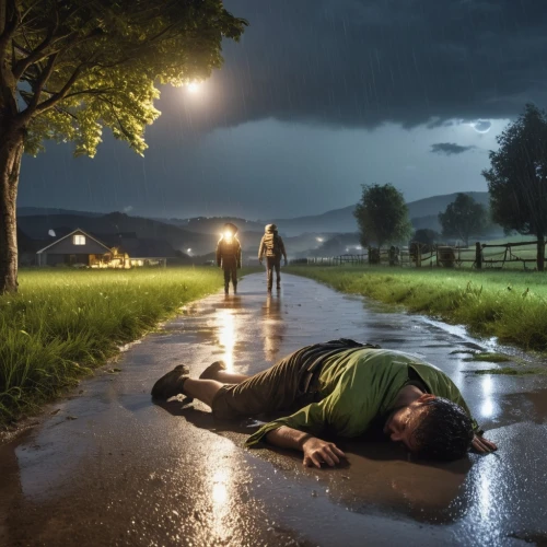 fallen heroes of north macedonia,thunderstorm mood,basque rural sports,puddle,national geographic,samaritan,storm drain,unhoused,planking,asturias,conceptual photography,weather-beaten,floods,veneto,the girl is lying on the floor,basque country,heavy rain,man praying,monsoon,the fallen,Photography,General,Realistic
