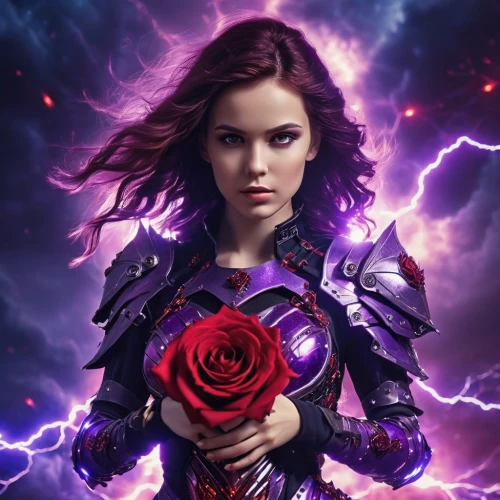 purple rose,rose png,la violetta,way of the roses,red-purple,noble roses,purple,scarlet witch,violet,arrow rose,noble rose,fantasy woman,monsoon banner,purple pageantry winds,romantic rose,fantasy picture,the enchantress,purple background,with roses,sorceress,Photography,General,Realistic