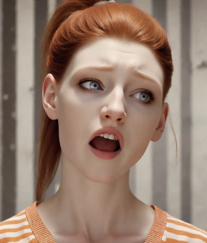 realdoll,applying make-up,pippi longstocking,tilda,woman face,the girl's face,redhead doll,a wax dummy,doll's facial features,mime,woman's face,video scene,natural cosmetic,rendering,clementine,mascara,digital compositing,the make up,mime artist,retouching,Photography,Natural