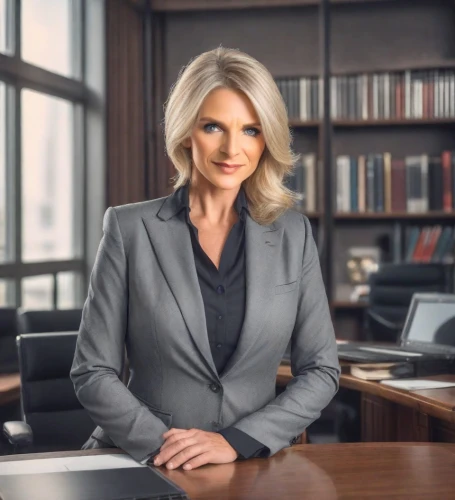newsreader,business woman,attorney,newscaster,businesswoman,real estate agent,ceo,secretary,lawyer,spokeswoman,short blond hair,portrait of christi,barrister,business women,estate agent,tv reporter,television presenter,official portrait,business girl,stock exchange broker,Photography,Realistic