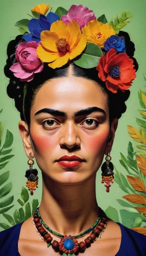 frida,girl in flowers,flowers png,mexican culture,peruvian women,iranian nowruz,woman face,cd cover,girl in a wreath,orientalism,oil painting on canvas,jewelry florets,el salvador dali,women's accessories,javanese,hipparchia,guatemalan,amazonian oils,pachamama,watercolor women accessory,Art,Artistic Painting,Artistic Painting 31
