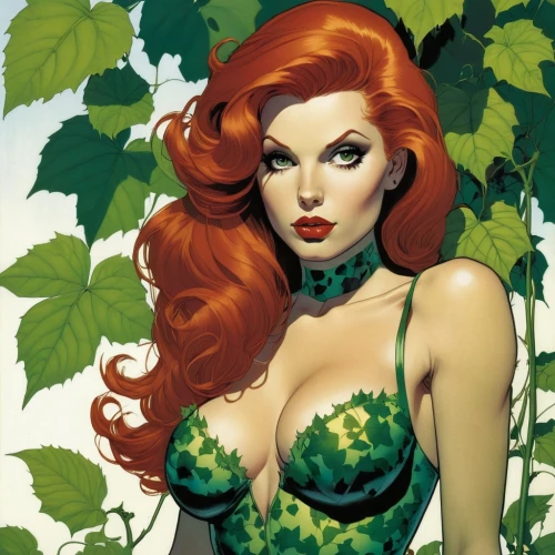 poison ivy,ivy,background ivy,mary jane,redheads,fantasy woman,flora,maryjane,poison,red-haired,starfire,the enchantress,daphne,femme fatale,in green,widow flower,black widow,wild ginger,ivy family,holly bush,Conceptual Art,Fantasy,Fantasy 07