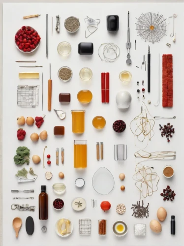 food collage,components,objects,flat lay,kitchenware,raw materials,apothecary,food ingredients,disassembled,assortment,food styling,capsule-diet pill,assemblage,tableware,contents,christmas flat lay,cosmetics,ingredients,flatlay,kitchen tools,Unique,Design,Knolling