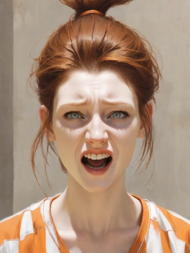 clary,pippi longstocking,woman face,beaker,the girl's face,stressed woman,woman's face,funny face,portrait of a girl,ginger rodgers,antennae,head woman,emogi,tumblr icon,tilda,redheaded,bouffant,redheads,television character,clove,Digital Art,Comic