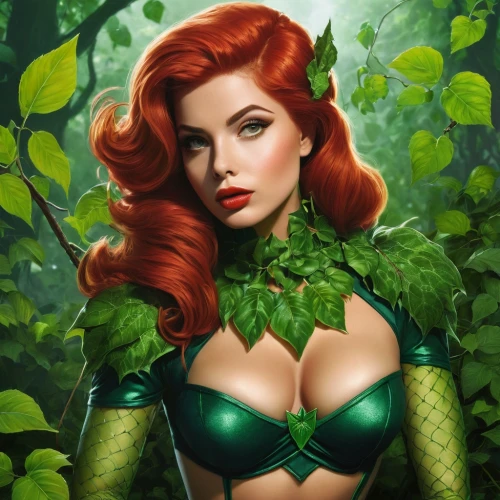 poison ivy,background ivy,ivy,fantasy woman,the enchantress,dryad,fantasy portrait,green wallpaper,in green,lilly of the valley,ariel,flora,mary jane,fantasy art,green leaf,green leaves,green,jungle leaf,leaf green,green skin,Conceptual Art,Fantasy,Fantasy 16