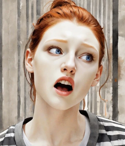 clementine,clary,tilda,digital painting,girl-in-pop-art,woman face,edit icon,natural cosmetic,astonishment,mime,zombie,the girl's face,digital art,worried girl,pop art woman,portrait of a girl,world digital painting,scared woman,render,woman's face,Digital Art,Watercolor