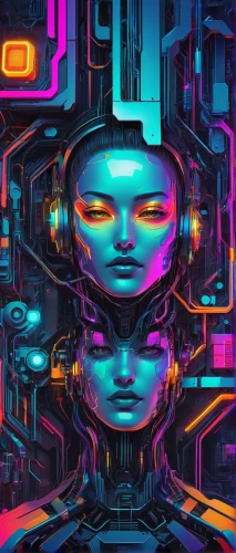 cyberpunk,cyber,cyberspace,trip computer,echo,computer art,scifi,futuristic,neon ghosts,cybernetics,digiart,machines,cyborg,digitalart,electronic,neon,sci fiction illustration,matrix,connections,neon coffee,Illustration,Realistic Fantasy,Realistic Fantasy 07