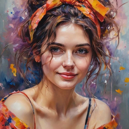 girl in a wreath,girl portrait,girl in flowers,boho art,colorful floral,young woman,portrait of a girl,romantic portrait,mystical portrait of a girl,beautiful girl with flowers,flower painting,flower hat,oil painting,fantasy portrait,art painting,floral wreath,girl wearing hat,woman portrait,colourful pencils,colorful daisy,Photography,General,Commercial